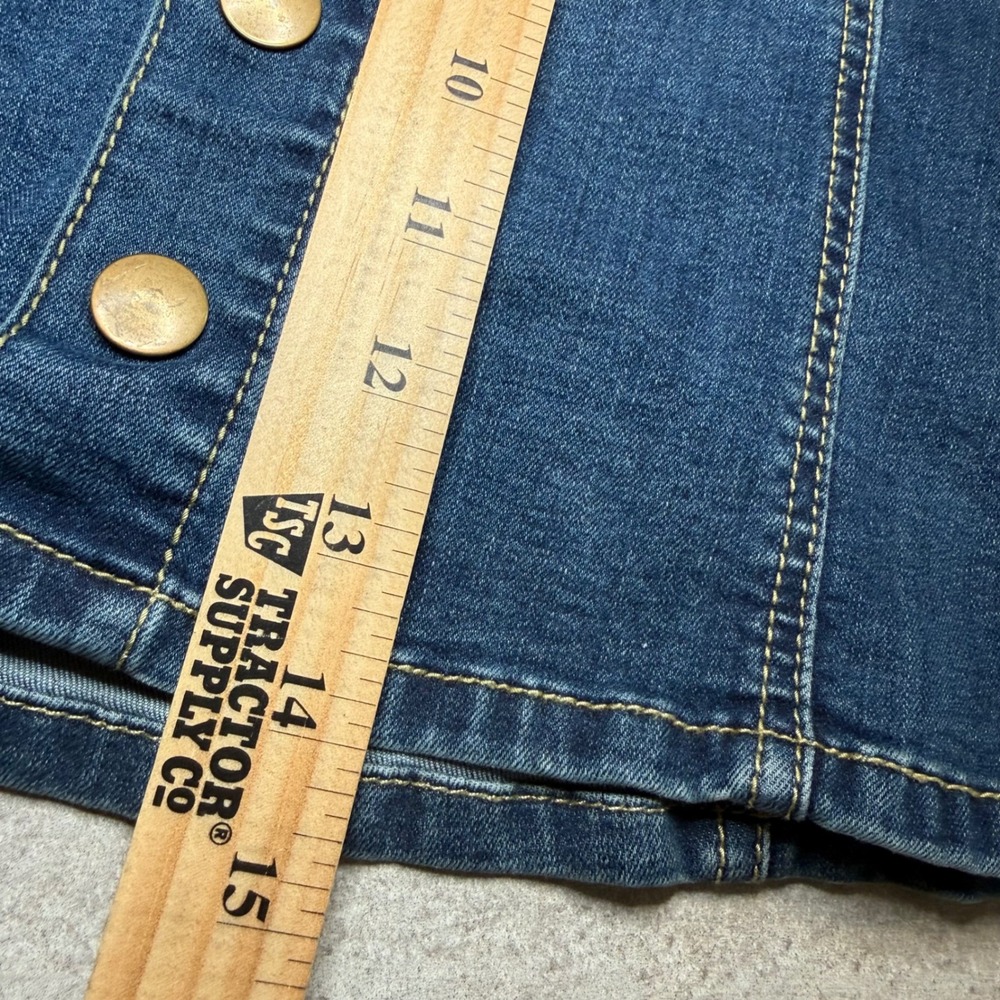 Alter'd State‎ Denim Mini Skirt Women L Blue EUC Button A-Line Festival Boho - Picture 5 of 6